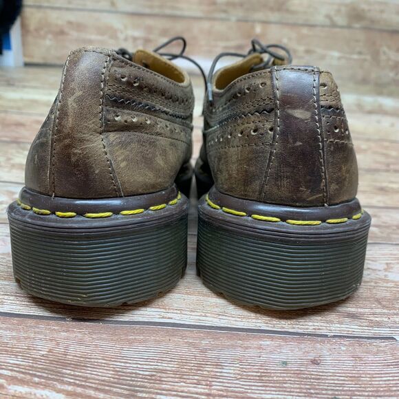 Dr Martens Brown Leather Brogue Shoes 3989 / 34 UK 6 - Made in England - Picture 6 of 14